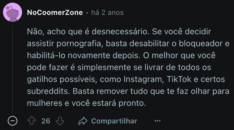 print comentário 7 da rede social