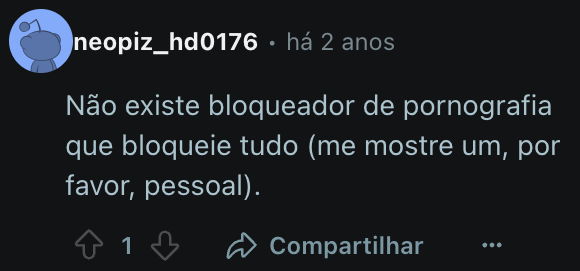 print comentário 8 da rede social